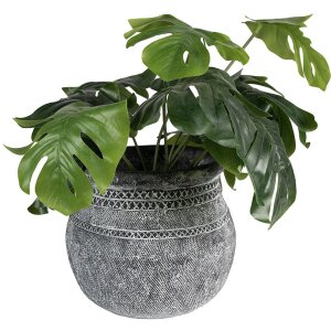 Clayre & Eef 6TE0468M Flowerpot Ø 21x19 cm Grey Round