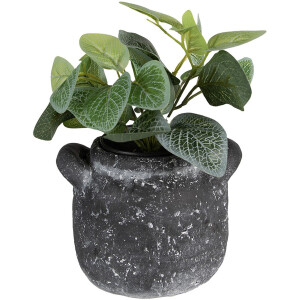 Clayre & Eef 6TE0469L Flowerpot 17x15x13 cm Grey Round