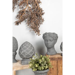 Clayre & Eef 6TE0472 Flowerpot Woman 18x17x25 cm Grey