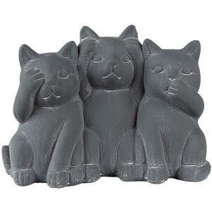 Clayre & Eef 6TE0475 Decoration Cats 22x10x16 cm Grey