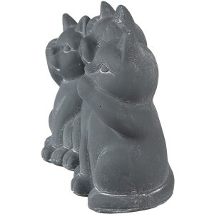 Clayre & Eef 6TE0475 Decoration Cats 22x10x16 cm Grey