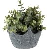 Clayre & Eef 6TE0481M Flowerpot Crown 18x17x12 cm Grey