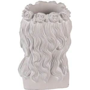 Clayre & Eef 6TE0486 Flowerpot Head 20x17x30 cm Grey