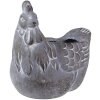 Clayre & Eef 6TE0488 Flowerpot Chicken 29x17x23 cm Grey