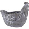 Clayre & Eef 6TE0488 Flowerpot Chicken 29x17x23 cm Grey