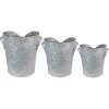 Clayre & Eef 6Y4873 Plant Holder (Set of 3) Ø 25x28 - Ø 21x24 - Ø 17x20 cm Grey