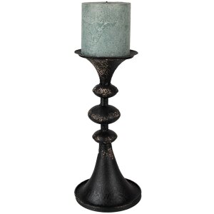 Clayre & Eef 6Y4945 Candlestick Ø 15x34 cm Black