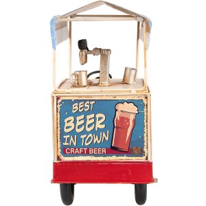 Clayre & Eef 6Y4952 Model Beer Trolley Tricycle 30x12x24 cm Blue - Beige