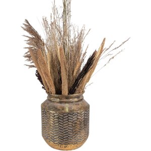 Clayre & Eef 6Y4965 Decoration Flowerpot Ø 25x26 cm Gold Coloured