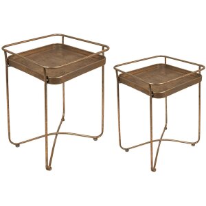 Clayre & Eef 6Y4975 Side table (set of 2) 38x38x53 -...