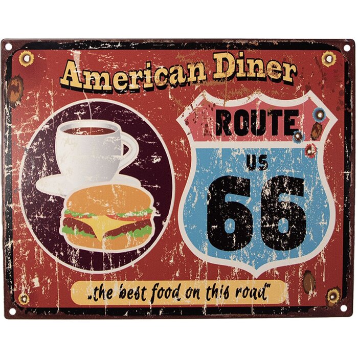 Clayre & Eef 6Y5128 Text Sign 25x1x20 cm Red