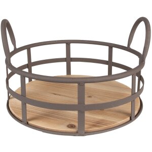 Clayre & Eef 6Y5248 Basket Ø 25x9-15 cm Grey -...