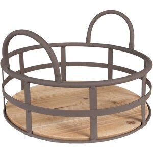 Clayre & Eef 6Y5248 Basket Ø 25x9-15 cm Grey -...