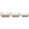 Clayre & Eef 6Y5250 Baskets 35x25x11 - 31x21x9 - 27x17x6 cm Grey - Brown