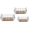 Clayre & Eef 6Y5250 Baskets 35x25x11 - 31x21x9 - 27x17x6 cm Grey - Brown