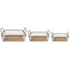 Clayre & Eef 6Y5251 Baskets 38x28x11 - 33x23x10 - 28x18x9 cm Grey - Brown