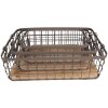 Clayre & Eef 6Y5251 Baskets 38x28x11 - 33x23x10 - 28x18x9 cm Grey - Brown