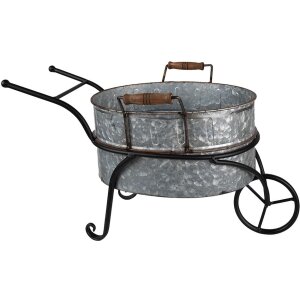 Clayre & Eef 6Y5415 Plant Holder Wheelbarrow 54x31x31...