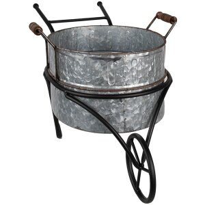 Clayre & Eef 6Y5415 Plant Holder Wheelbarrow 54x31x31...