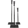 Clayre & Eef 6Y5444 Candlestick 16x10x52 - 16x10x49 - 10x9x35 cm Black