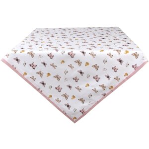 Clayre & Eef BPD01 Tablecloth 100x100 cm Beige - Pink...