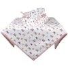 Clayre & Eef BPD01 Tablecloth 100x100 cm Beige - Pink Square