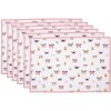 Clayre & Eef BPD40 Placemat (6 pieces) 48x33 cm Beige - Pink