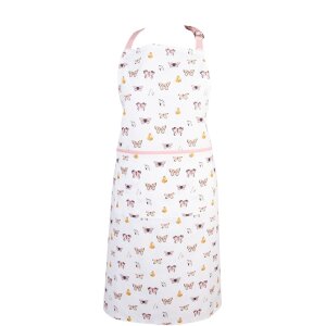 Clayre & Eef BPD41 Apron 70x85 cm Beige - Pink