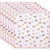 Clayre & Eef BPD43 Fabric Napkins (6 pieces) 40x40 cm Beige - Pink