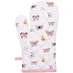 Clayre & Eef BPD44 Oven Glove 18x30 cm Beige - Pink