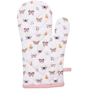 Clayre & Eef BPD44 Oven Glove 18x30 cm Beige - Pink