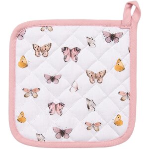 Clayre & Eef BPD45 Pot Holder 20x20 cm Beige - Pink