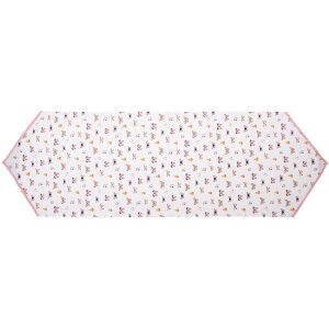 Clayre & Eef BPD65 Table Runner 50x160 cm Beige - Pink