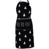 Clayre & Eef BWX41Z Apron 70x85 cm Black - White