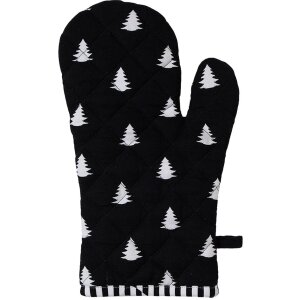 Clayre & Eef BWX44 Oven Glove 18x30 cm Black - White