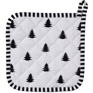 Clayre & Eef BWX45 Pot Holder 20x20 cm Black - White...