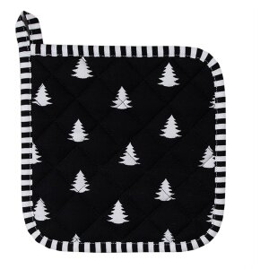 Clayre & Eef BWX45 Pot Holder 20x20 cm Black - White...