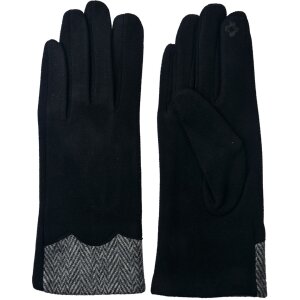 Clayre & Eef JZGL0037 Winter Gloves 8x24 cm Black Black