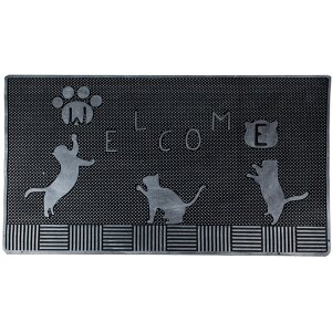 Clayre & Eef MC243 Door Mat 75x45x1 cm Black Rectangle