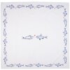 Clayre & Eef SSF01 Tablecloth 100x100 cm White - Blue Square