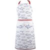 Clayre & Eef SSF41 Apron 70x85 cm White - Blue Cooking Apron