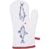 Clayre & Eef SSF44 Oven glove 18x30 cm White - Blue