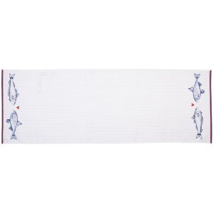 Clayre & Eef SSF64 Table Runner 50x140 cm White -...