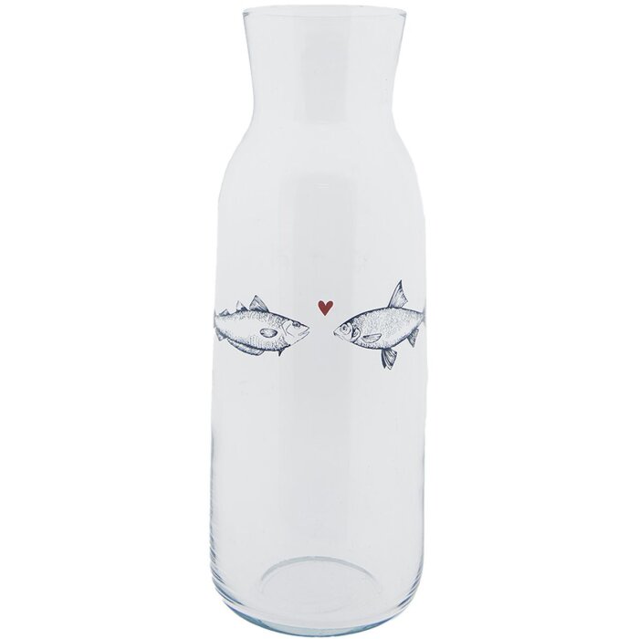 Clayre & Eef SSFGL0003 Carafe Ø 9x25 cm - 1000 ml Transparant