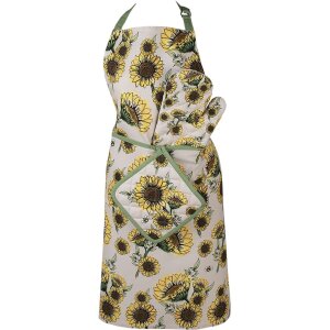 Clayre & Eef SUS41 Apron 70x85 cm Beige - Yellow Cooking Apron