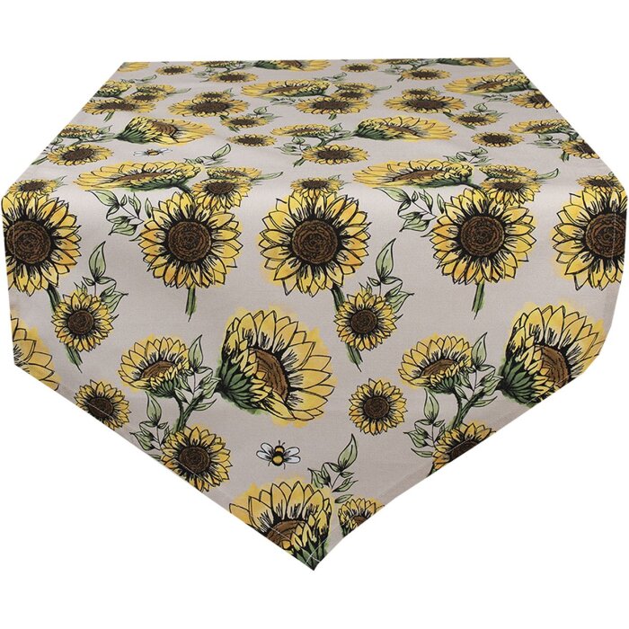 Clayre & Eef SUS65 Table Runner 50x160 cm Beige - Yellow