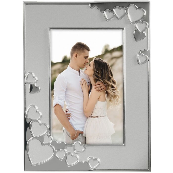 Hama Aluminium Photo Frame Valentine 10x15 cm silver