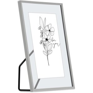 Hama Metal Photo Frame Flowers 10x15 cm silver glossy