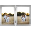 Hama Aluminium Double Frame Calais silver 10x15 cm and 13x18 cm