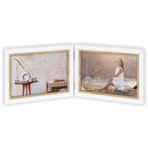 ZEP Double Frame Ayas white 2 photos 10x15 cm landscape...